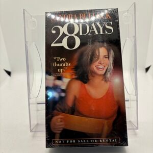 28 Days Sandra Bullock VHS Tape New Sealed Movie Film Collectible‎